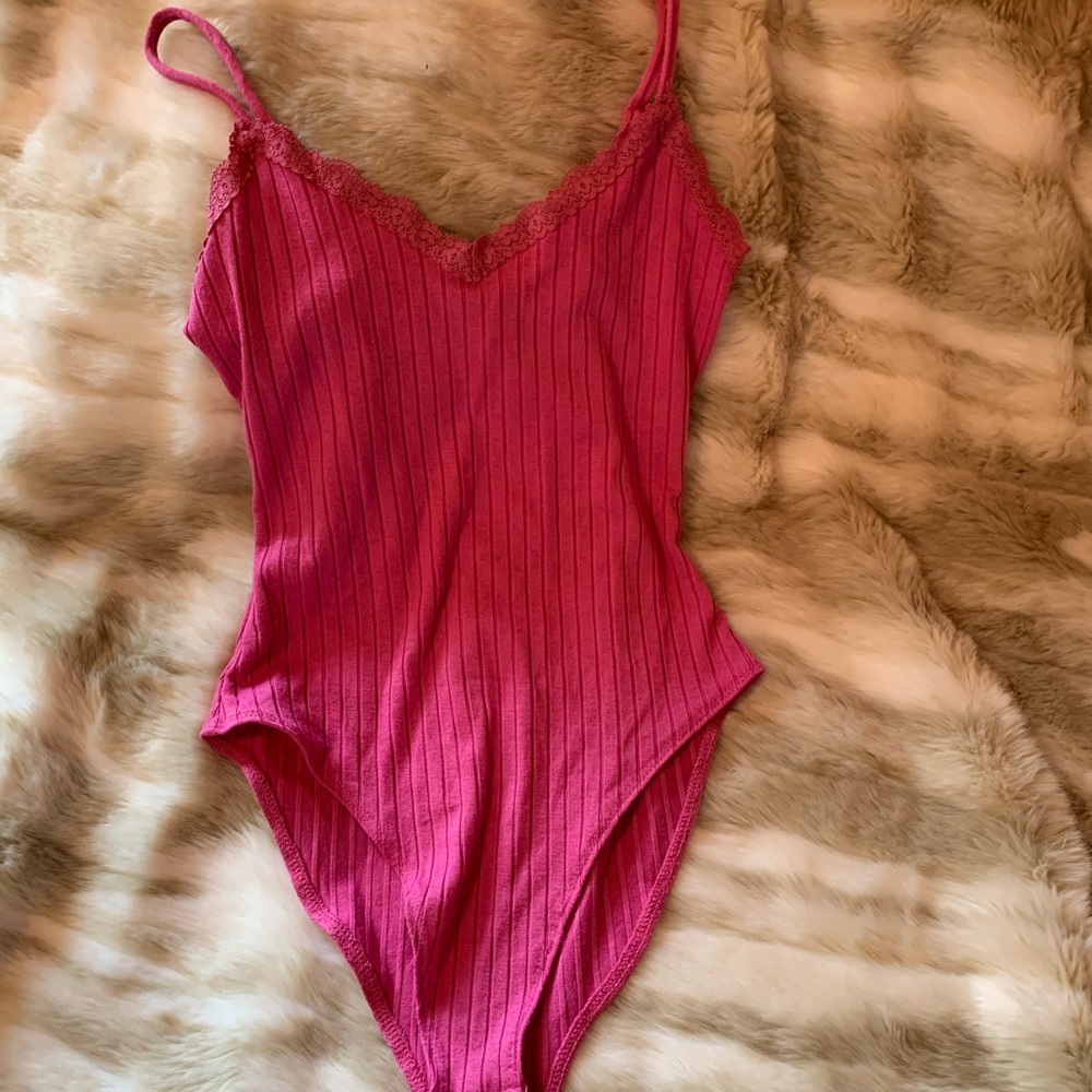 Pink body suite!